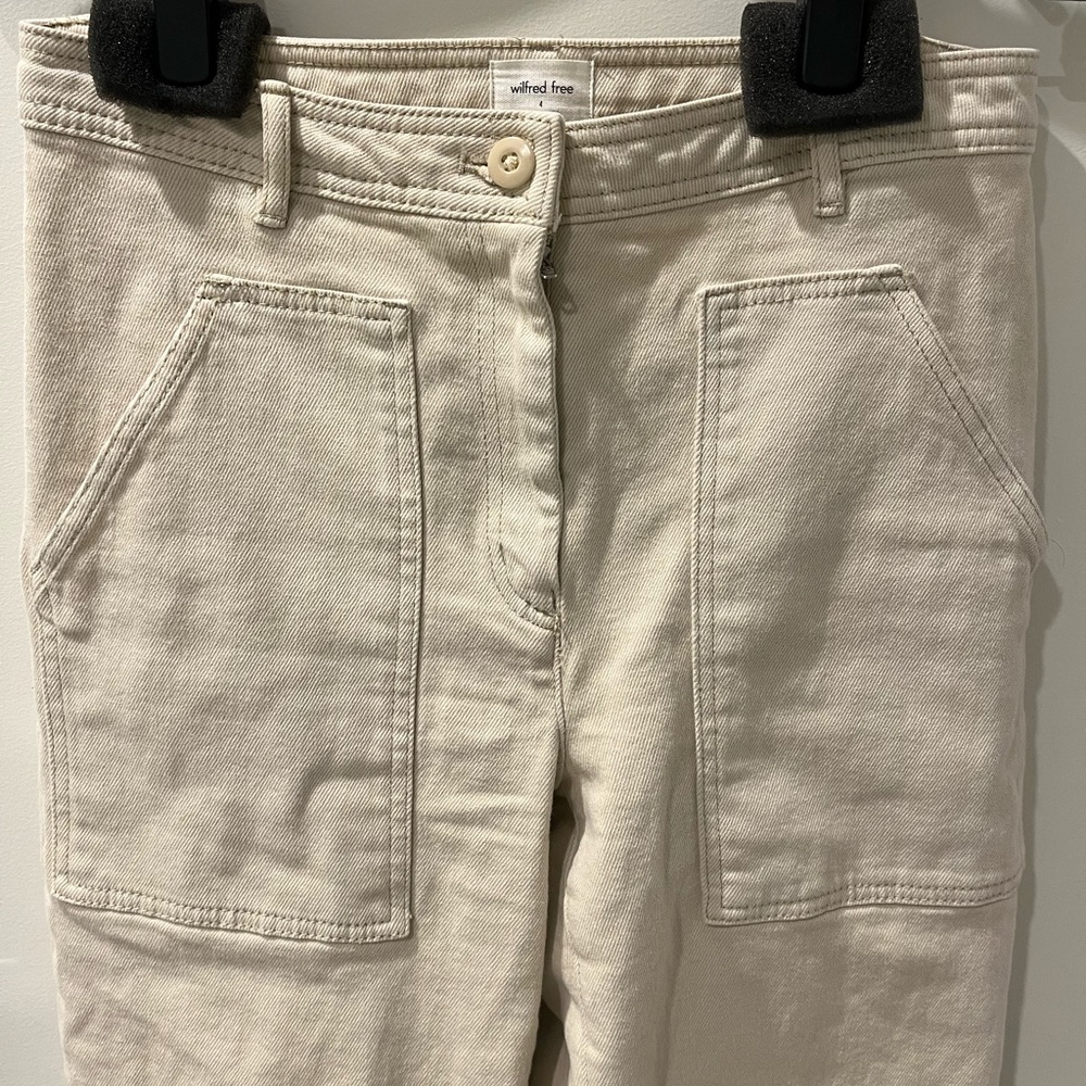 Wilfred Cream Wide Leg Pants - Picture 5 of 9